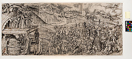 Allegory of the Spanish Tyranny, Joris Hoefnagel (Netherlandish, Antwerp 1542–1600 Vienna), Etching; printed from three plates on three sheets